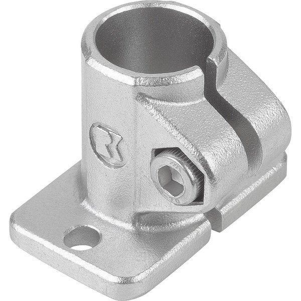 Kipp Tube Clamp W. Foot M=30 G=50 L=37, Form:A Stainless Steel, For Rnd. Tubes, A=18, 1 K0477.118